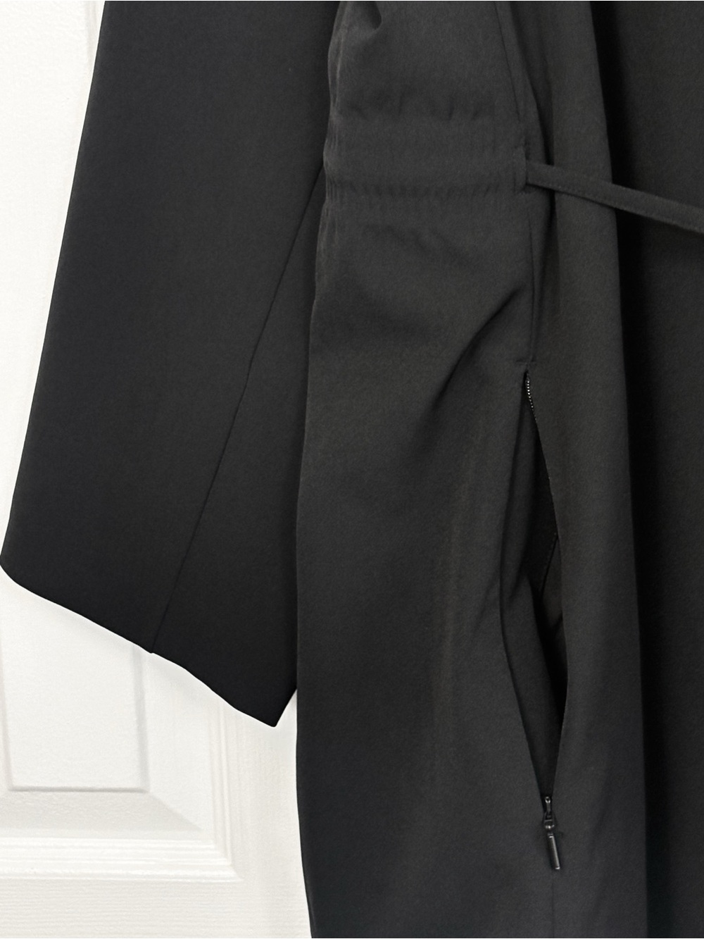 NWT Athleta Black Endless Primatwill Stretch Long Sleeve Tie Front Blazer 24 - Picture 9 of 16